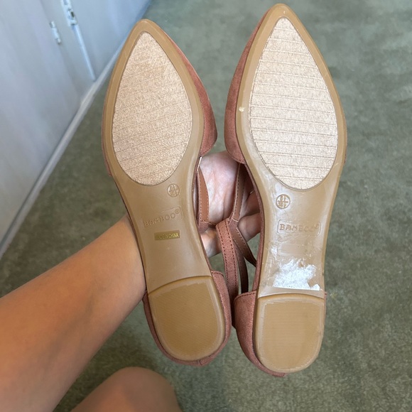 Dusty rose pointed toe flats - Picture 2 of 5
